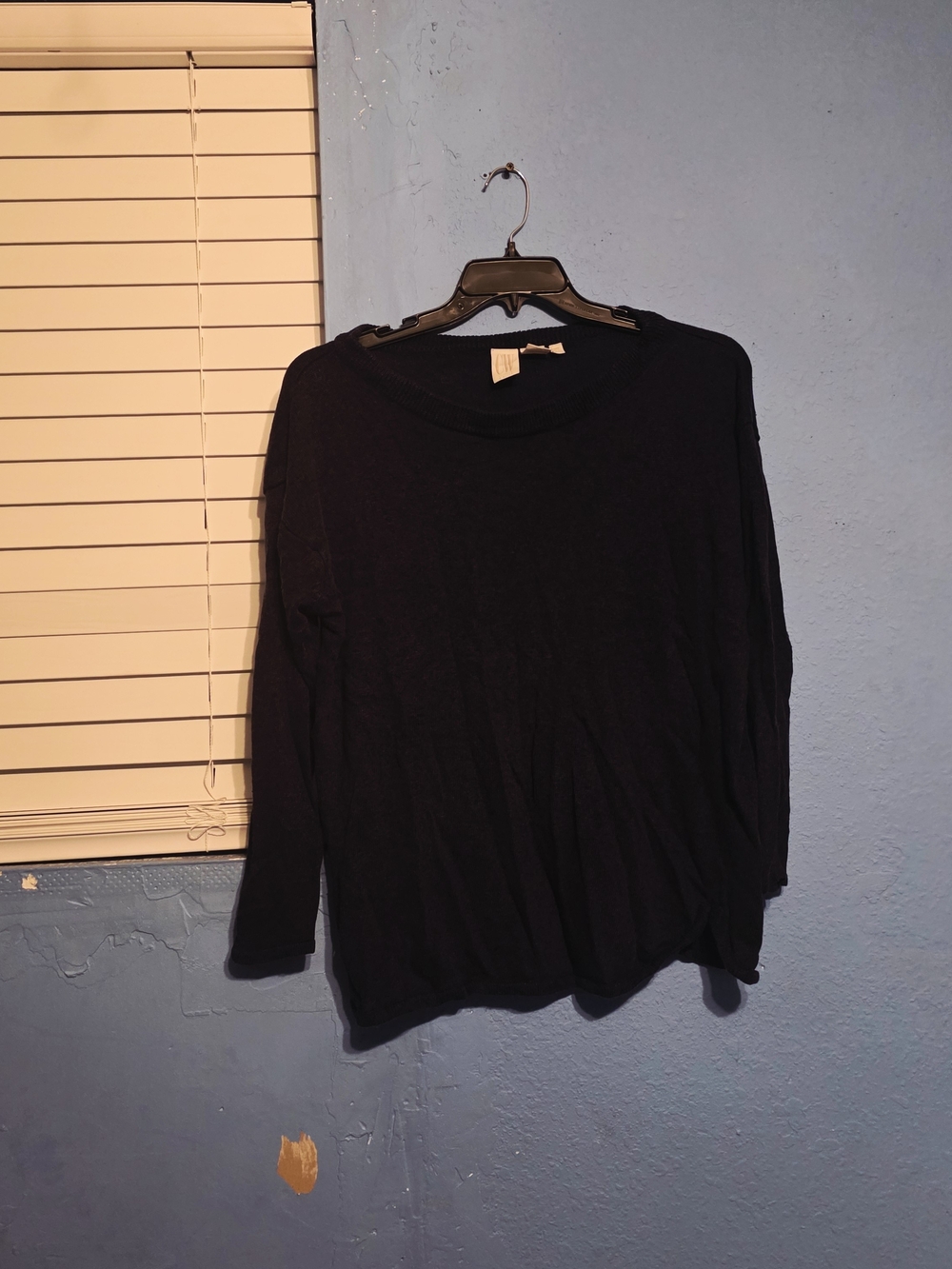 Clifford & Wills Navy Blue Knit Crewneck Sweater Linen